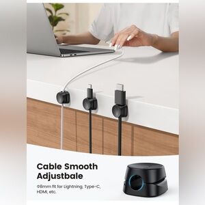Lamicall Cord Organizer Cable Holder Clips - Thumbnail 3
